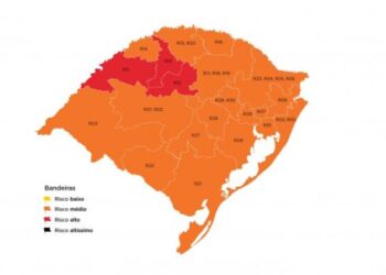 RS volta a apresentar regiões em bandeira vermelha no modelo de distanciamento controlado